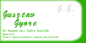 gusztav gyore business card